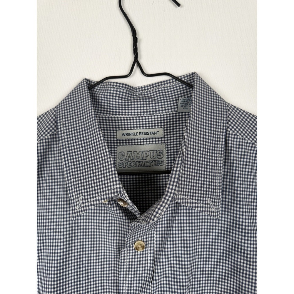 Auburn TIGERS Campus Specialties Men's XL Long Sleeve Blue Checks - Picture 3 of 9